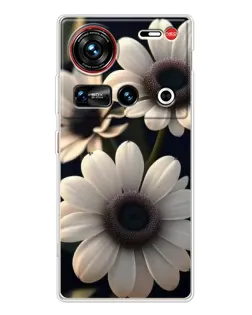 Чехол для ZTE Nubia Z70 Ultra с картинкой «Белые маргаритки макро» Чехол для ZTE Nubia Z70 Ultra с картинкой «Белые маргаритки макро»