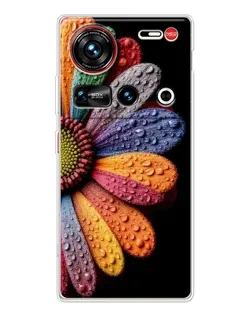 Чехол для ZTE Nubia Z70 Ultra с картинкой «Радужный цветок» Чехол для ZTE Nubia Z70 Ultra с картинкой «Радужный цветок»