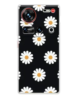 Чехол для ZTE Nubia Z70 Ultra с картинкой «Ромашки на черном» Чехол для ZTE Nubia Z70 Ultra с картинкой «Ромашки на черном»