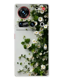 Чехол для ZTE Nubia Z70 Ultra с картинкой «Ветка мелких белых цветов» Чехол для ZTE Nubia Z70 Ultra с картинкой «Ветка мелких белых цветов»