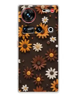 Чехол для ZTE Nubia Z70 Ultra с картинкой «Узор из маленьких подсолнухов» Чехол для ZTE Nubia Z70 Ultra с картинкой «Узор из маленьких подсолнухов»