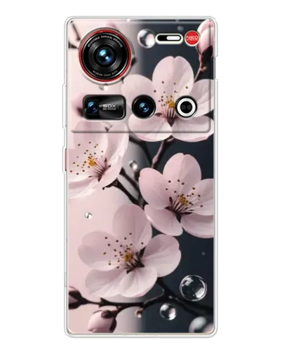 Чехол для ZTE Nubia Z70 Ultra с картинкой «Нежная сакура и капли» Чехол для ZTE Nubia Z70 Ultra с картинкой «Нежная сакура и капли»