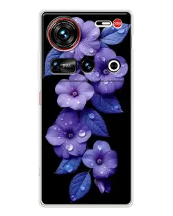 Чехол для ZTE Nubia Z70 Ultra с картинкой «Фиолетовые цветы с росою» Чехол для ZTE Nubia Z70 Ultra с картинкой «Фиолетовые цветы с росою»