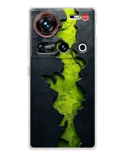 Чехол для ZTE Nubia Z70 Ultra с картинкой «Салатовый разлом скалы» Чехол для ZTE Nubia Z70 Ultra с картинкой «Салатовый разлом скалы»
