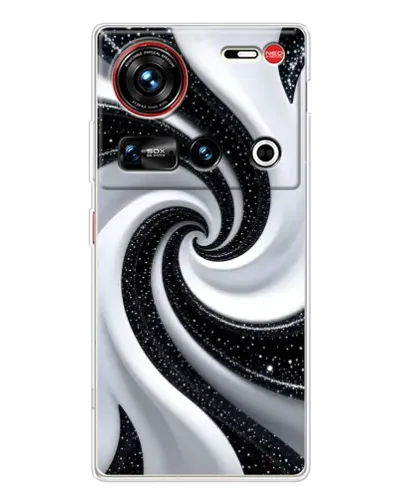 Чехол для ZTE Nubia Z70 Ultra с картинкой «Черно-белая спираль» Чехол для ZTE Nubia Z70 Ultra с картинкой «Черно-белая спираль»