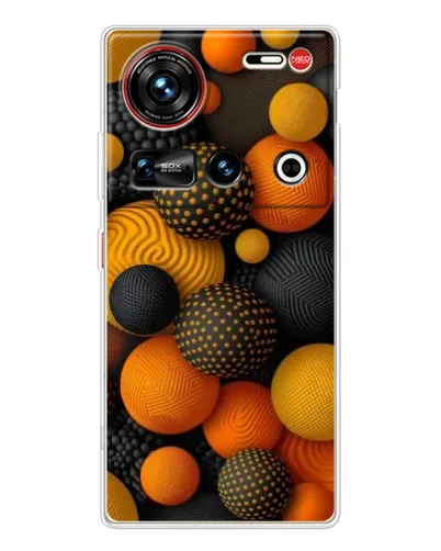 Чехол для ZTE Nubia Z70 Ultra с картинкой «Объемные оранжевые сферы» Чехол для ZTE Nubia Z70 Ultra с картинкой «Объемные оранжевые сферы»