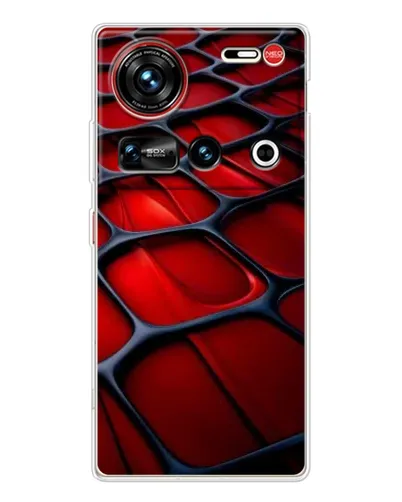 Чехол для ZTE Nubia Z70 Ultra с картинкой «Красная глянцевая сетка» Чехол для ZTE Nubia Z70 Ultra с картинкой «Красная глянцевая сетка»