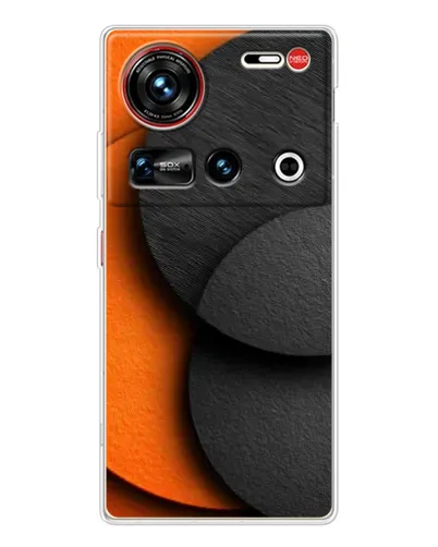 Чехол для ZTE Nubia Z70 Ultra с картинкой «Геометрия оранжевых кругов» Чехол для ZTE Nubia Z70 Ultra с картинкой «Геометрия оранжевых кругов»