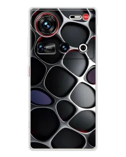 Чехол для ZTE Nubia Z70 Ultra с картинкой «Объемная темная решетка» Чехол для ZTE Nubia Z70 Ultra с картинкой «Объемная темная решетка»
