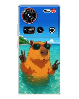 Чехол для ZTE Nubia Z70 Ultra с картинкой «Морская капибара»
