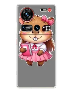 Чехол для ZTE Nubia Z70 Ultra с картинкой «Девочка капибара»