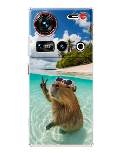 Чехол для ZTE Nubia Z70 Ultra с картинкой «Капибара на море» Чехол для ZTE Nubia Z70 Ultra с картинкой «Капибара на море»