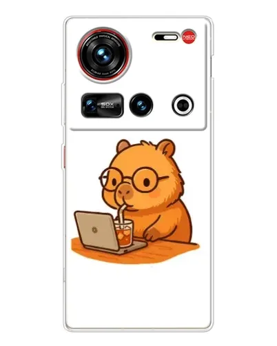 Чехол для ZTE Nubia Z70 Ultra с картинкой «Капибара с ноутбуком» Чехол для ZTE Nubia Z70 Ultra с картинкой «Капибара с ноутбуком»