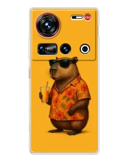 Чехол для ZTE Nubia Z70 Ultra с картинкой «Капибара на отдыхе»