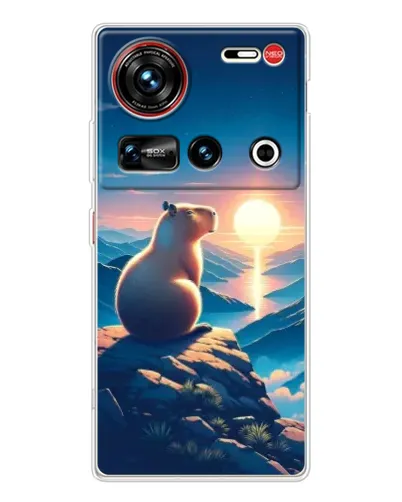 Чехол для ZTE Nubia Z70 Ultra с картинкой «Закат солнца с капибарой» Чехол для ZTE Nubia Z70 Ultra с картинкой «Закат солнца с капибарой»