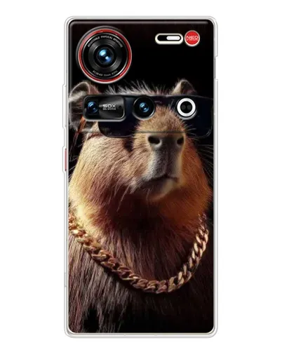 Чехол для ZTE Nubia Z70 Ultra с картинкой «Капибара золотая цепь» Чехол для ZTE Nubia Z70 Ultra с картинкой «Капибара золотая цепь»