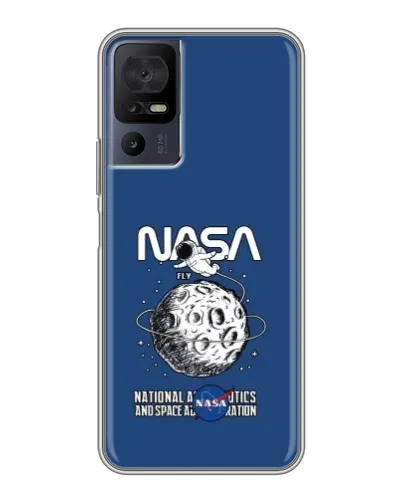 Чехол для ZTE nubia Z80 Ultra с картинкой «NASA — лунная миссия»