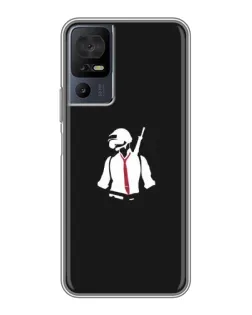 Чехол для ZTE nubia Z80 Ultra с картинкой «PUBG — силуэт воина»