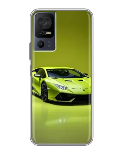 Чехол для ZTE nubia Z80 Ultra с картинкой «Салатовый Lamborghini Huracan»