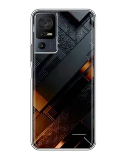 Чехол для ZTE nubia Z80 Ultra с картинкой «Черные геометрические блоки»