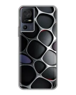 Чехол для ZTE nubia Z80 Ultra с картинкой «Объемная темная решетка»
