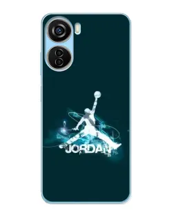 Чохол для ZTE V40 Design з картинкою «Jordan Blue Fire»