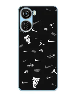 Чохол для ZTE V40 Design з картинкою «Nike Black Pattern»