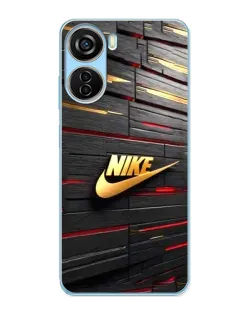 Чехол для ZTE V40 Design с картинкой «Золотой Nike на металле» Чехол для ZTE V40 Design с картинкой «Золотой Nike на металле»