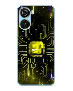 Чехол для ZTE V40 Design с картинкой «Nike — золотая искра» Чехол для ZTE V40 Design с картинкой «Nike — золотая искра»