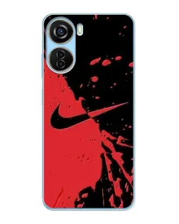 Чехол для ZTE V40 Design с картинкой «Красные брызги Nike» Чехол для ZTE V40 Design с картинкой «Красные брызги Nike»