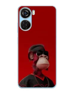 Чохол для ZTE V40 Design з картинкою «Bored Ape в червоному» Чохол для ZTE V40 Design з картинкою «Bored Ape в червоному»