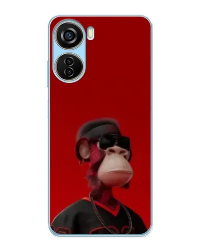 Чохол для ZTE V40 Design з картинкою «Bored Ape в червоному» Чохол для ZTE V40 Design з картинкою «Bored Ape в червоному»
