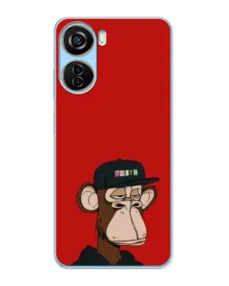 Чохол для ZTE V40 Design з картинкою «Bored Ape — червоний фон» Чохол для ZTE V40 Design з картинкою «Bored Ape — червоний фон»
