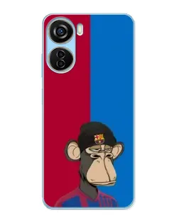 Чохол для ZTE V40 Design з картинкою «Bored Ape — фанат Барси»