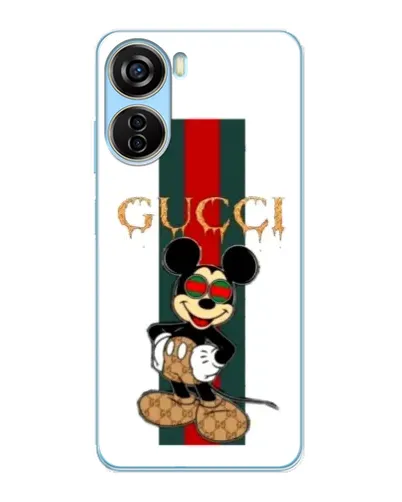 Чохол для ZTE V40 Design з картинкою «Міккі Маус Gucci — смуги»