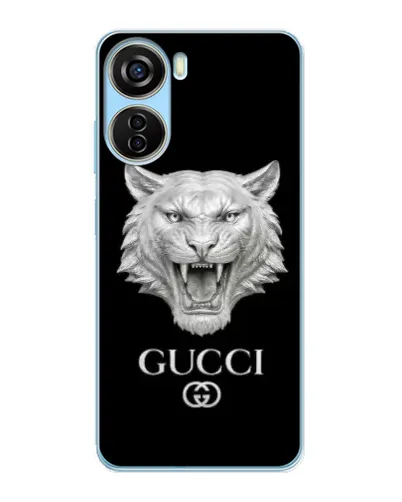 Чехол для ZTE V40 Design с картинкой «Gucci — серебряный лев» Чехол для ZTE V40 Design с картинкой «Gucci — серебряный лев»