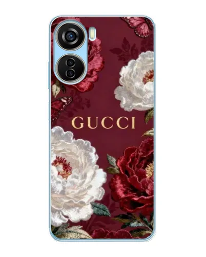 Чехол для ZTE V40 Design с картинкой «Gucci — бордовые розы» Чехол для ZTE V40 Design с картинкой «Gucci — бордовые розы»