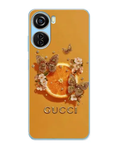 Чехол для ZTE V40 Design с картинкой «Gucci — золотые бабочки» Чехол для ZTE V40 Design с картинкой «Gucci — золотые бабочки»