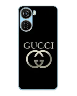 Чохол для ZTE V40 Design з картинкою «Gucci — золото на чорному»