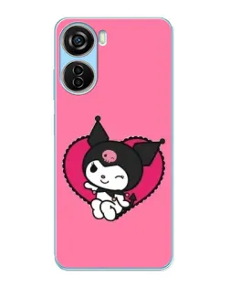 Чехол для ZTE V40 Design с картинкой «Kuromi — любовь в сердце» Чехол для ZTE V40 Design с картинкой «Kuromi — любовь в сердце»