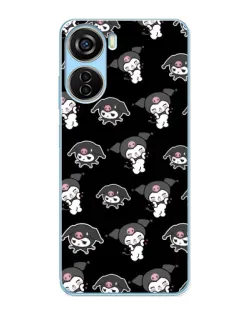 Чехол для ZTE V40 Design с картинкой «Черный паттерн Kuromi» Чехол для ZTE V40 Design с картинкой «Черный паттерн Kuromi»