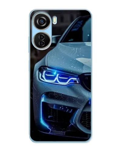 Чехол для ZTE V40 Design с картинкой «Взгляд BMW с синими фарами»