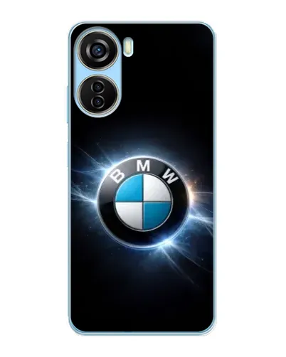 Чехол для ZTE V40 Design с картинкой «BMW — неоновое сияние»