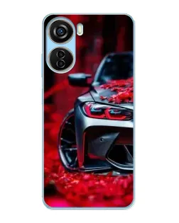 Чехол для ZTE V40 Design с картинкой «Спортивная BMW и цветы» Чехол для ZTE V40 Design с картинкой «Спортивная BMW и цветы»