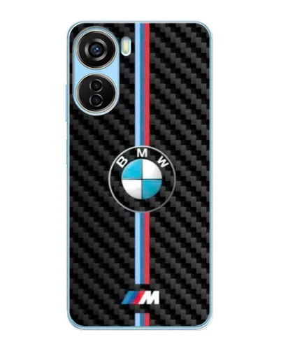 Чехол для ZTE V40 Design с картинкой «Эмблема BMW и карбон»