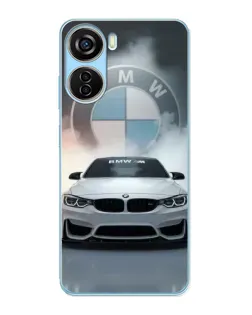 Чехол для ZTE V40 Design с картинкой «BMW в белом дыму» Чехол для ZTE V40 Design с картинкой «BMW в белом дыму»