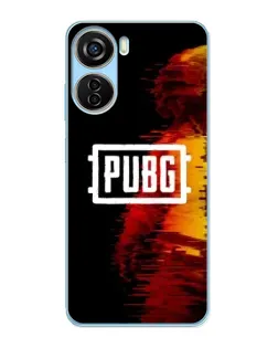 Чехол для ZTE V40 Design с картинкой «Яркий логотип PUBG»