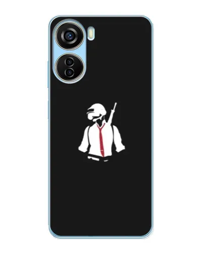 Чехол для ZTE V40 Design с картинкой «PUBG — силуэт воина» Чехол для ZTE V40 Design с картинкой «PUBG — силуэт воина»