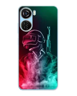 Чехол для ZTE V40 Design с картинкой «PUBG — огненный воин»