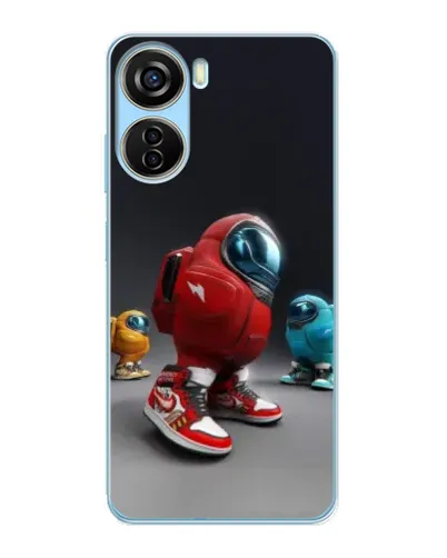 Чехол для ZTE V40 Design с картинкой «Among Us — 3D стиль»